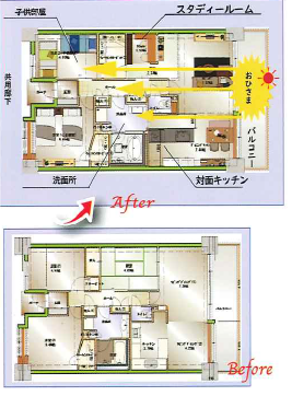 マンションリノベ内覧会間取り